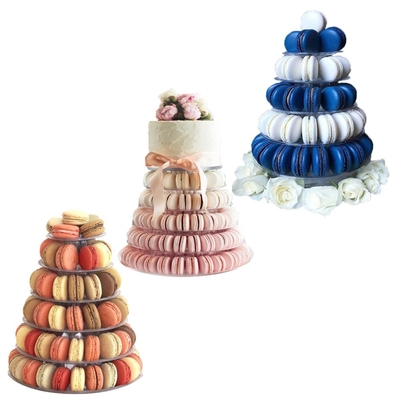 Imballaggio di lusso a 10 pollici di Macaron del supporto di plastica di Macaron della fila della torre Eiffel 6