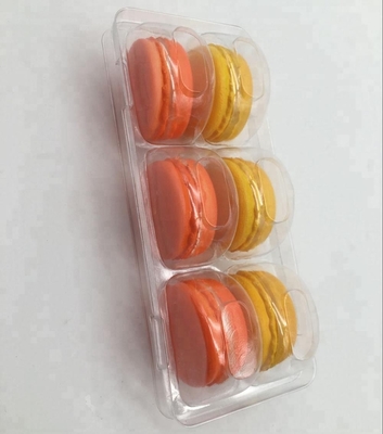 Scatola di plastica dell'ANIMALE DOMESTICO 6pcs Macaron della bolla che imballa con il chiaro coperchio