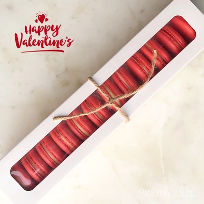 contenitore vuoto di cioccolato dei biglietti di S. Valentino della scatola di finestra di Macaron di lunghezza di 6in1 23cm