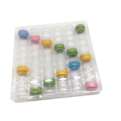 Blister trasparente per confezione di macaron Disposizione 6 x 10 Vassoio per confezione di macaron da 60 celle,