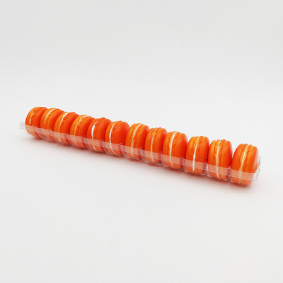Trasparente PVC / PET 1X12 formato lungo 12 celle macaron vassoio sottovuoto formatura scatola di imballaggio macaron per confezione macaron