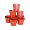Vasi di plastica rotondi rossi della scuola materna dei vasi da fiori per il giardinaggio un vaso
