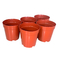 Vasi di plastica rotondi rossi della scuola materna dei vasi da fiori per il giardinaggio un vaso