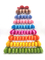 9 torre d'imballaggio di plastica alta del cono di Macaron della bolla del quadrato 41cm Macaron di strato