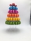 Fila di plastica riciclabile trasparente 10 della chiara di Macaron torre dell'esposizione per la festa nuziale