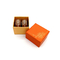 Rivestimento UV riciclabile d'imballaggio arancio adorabile 2pcs della scatola di Macaron della carta kraft
