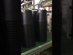 Vasi di plastica rotondi rossi della scuola materna dei vasi da fiori per il giardinaggio un vaso