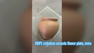 Piatto per fiori in ceramica imitazione HDPE, piatto per fiori retrò, piatto per fiori in plastica