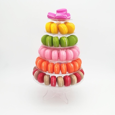 6 strati di livello Macaron Tower 10 strati di livello Macaron Tower Stand con fondo acrilico