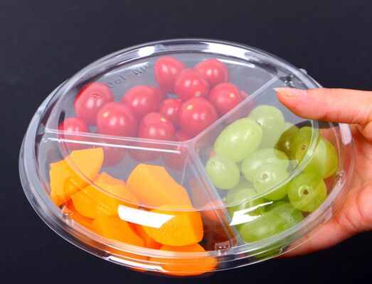Scatola blister personalizzata in PET con termosaldatura e materiale riciclabile per il confezionamento di frutta e pomodori