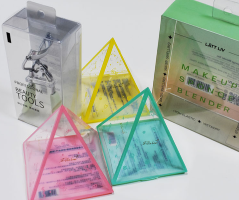 Scatola di imballaggio in plastica in PVC personalizzata con stampa del logo, scatola regalo in PET pieghevole, scatola a colori trasparenti a texture di PP frostata su misura