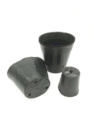 Pottino per piante di PVC nero PS di plastica morbida