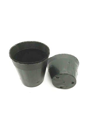 Pottino per piante di PVC nero PS di plastica morbida
