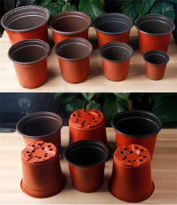 Nuovo design 3 pollici di plastica vaso da bambino morbido marrone colore di plastica vaso da fiori