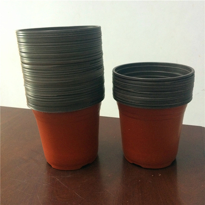 Nuovo design 3 pollici di plastica vaso da bambino morbido marrone colore di plastica vaso da fiori