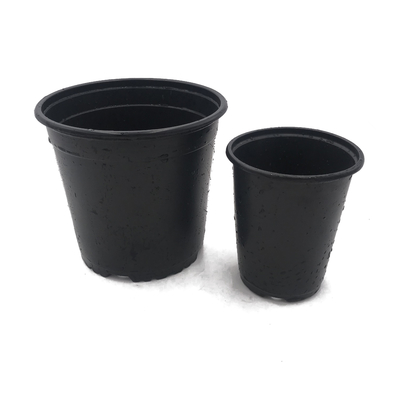 Pottine di fiori di plastica a doppio colore di colore nero e chiaro