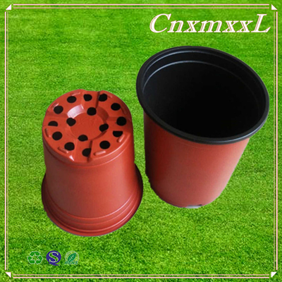 Pottine di fiori di plastica a doppio colore di colore nero e chiaro