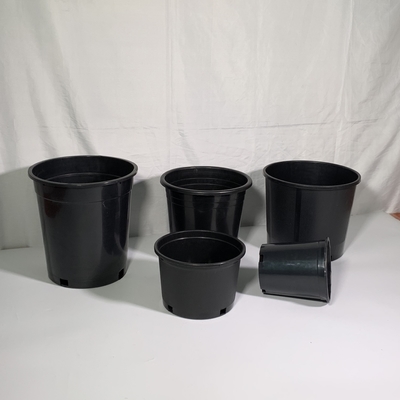 Plastico duro durevole 3 galloni di piante da fiore nero Grandi vasi di PP / HDPE