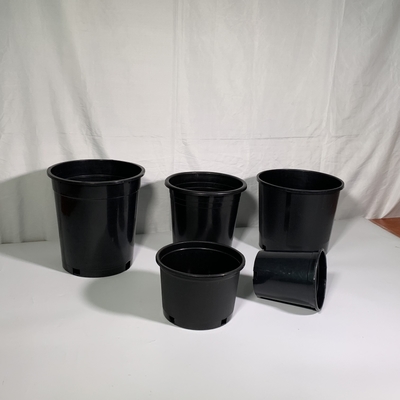 Plastico duro durevole 3 galloni di piante da fiore nero Grandi vasi di PP / HDPE