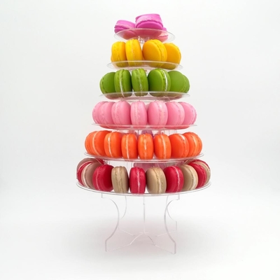 6 strati di livello Macaron Tower 10 strati di livello Macaron Tower Stand con fondo acrilico