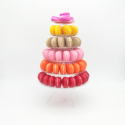 6 strati di livello Macaron Tower 10 strati di livello Macaron Tower Stand con fondo acrilico