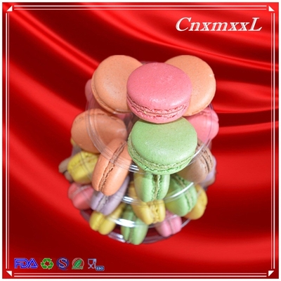 4 strati di plastica trasparente più piccola Macaron Tower Party Favor Box