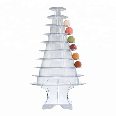 Nuovo design 10 Tier Macaron Tower vassoio per cibo usa e getta