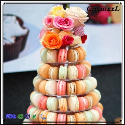 Nuovo design 10 Tier Macaron Tower vassoio per cibo usa e getta