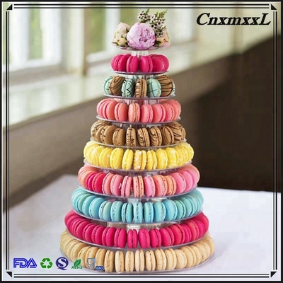 Nuovo design 10 Tier Macaron Tower vassoio per cibo usa e getta