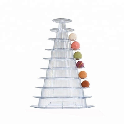 Nuovo design 10 Tier Macaron Tower vassoio per cibo usa e getta