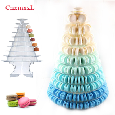 Super WOW 10 Tier Macaron Blister Tower Stand Imballaggio Rivestimento UV