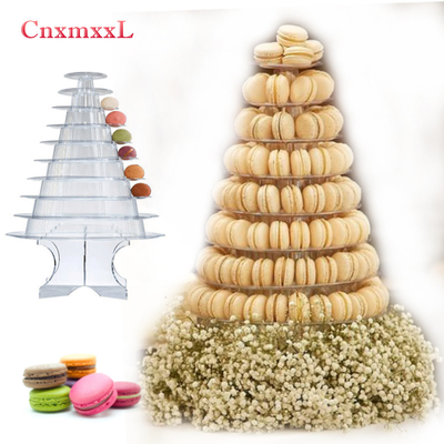 Super WOW 10 Tier Macaron Blister Tower Stand Imballaggio Rivestimento UV