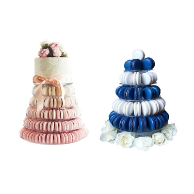 6 Livello Blister Clear Macaron Tower per la decorazione della torta