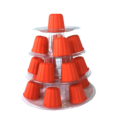 4 Tier Canele Tower Stand Case per la decorazione della torta di nozze