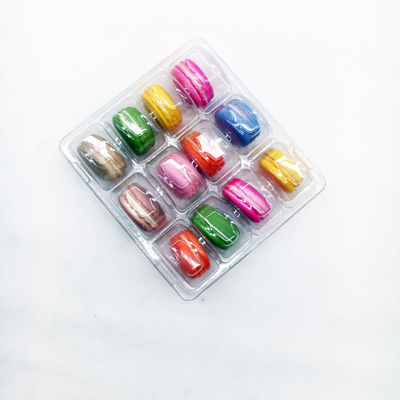 Confezionato su misura Modello a vuoto in plastica Blister Packaging Tray 12 buchi Macaron Tray
