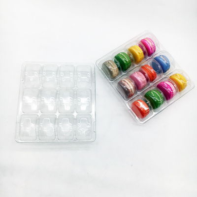 Confezionato su misura Modello a vuoto in plastica Blister Packaging Tray 12 buchi Macaron Tray