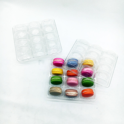 Confezionato su misura Modello a vuoto in plastica Blister Packaging Tray 12 buchi Macaron Tray