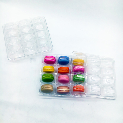 Confezionato su misura Modello a vuoto in plastica Blister Packaging Tray 12 buchi Macaron Tray