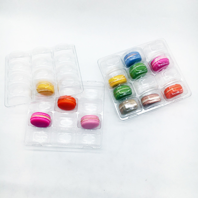 Confezionato su misura Modello a vuoto in plastica Blister Packaging Tray 12 buchi Macaron Tray