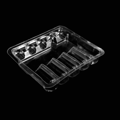 Imballaggio trasparente in PVC, PET, PP, Blister di plastica, vassoio per le fiale con inserto cartaceo