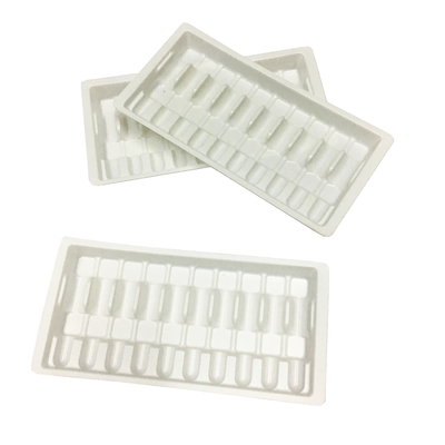 Vassoio per ampolla in plastica bianca Imballaggio 10 ml Vassoio per flaconcino in vetro Scatola per ampolla in plastica