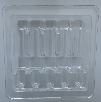 PET Prodotti fragili vassoio di imballaggio bottiglia di vetro vassoio fisso di imballaggio iniezione acqua 1ml 2ml 5ml 10ml 5 pacchetti