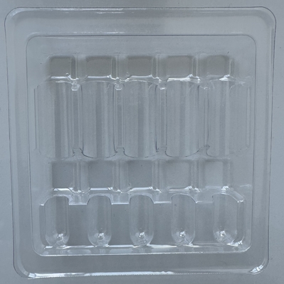 PET Prodotti fragili vassoio di imballaggio bottiglia di vetro vassoio fisso di imballaggio iniezione acqua 1ml 2ml 5ml 10ml 5 pacchetti