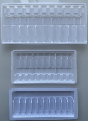 PET 1ml 2ml 5ml 10ml 10 Ampoule Tray Vacuum Forming Tray Personalizzazione