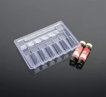 10 ml Confezione per ampule per liquidi orali Confezione trasparente per vuoto in PET, confezione di 5, confezione di 10, confezione di 12