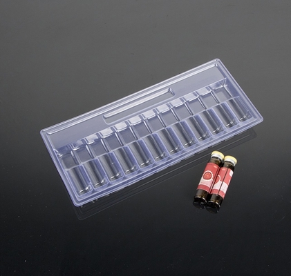10 ml Confezione per ampule per liquidi orali Confezione trasparente per vuoto in PET, confezione di 5, confezione di 10, confezione di 12
