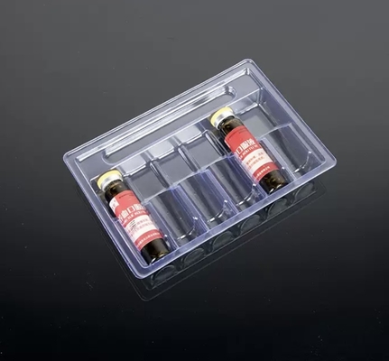 10 ml Confezione per ampule per liquidi orali Confezione trasparente per vuoto in PET, confezione di 5, confezione di 10, confezione di 12
