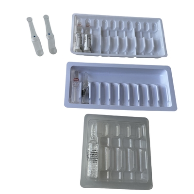 Iniezione d'acqua Packaging Suit 1ml 2ml 3ml Bottiglia di vetro Vassoio di ampule Etichetta personalizzata