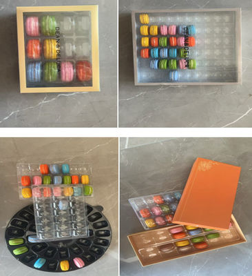 Imballaggio ecologico trasparente di maccheroni con stampa e display personalizzati Stand per scatole regalo