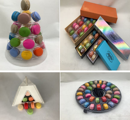 Imballaggio ecologico trasparente di maccheroni con stampa e display personalizzati Stand per scatole regalo